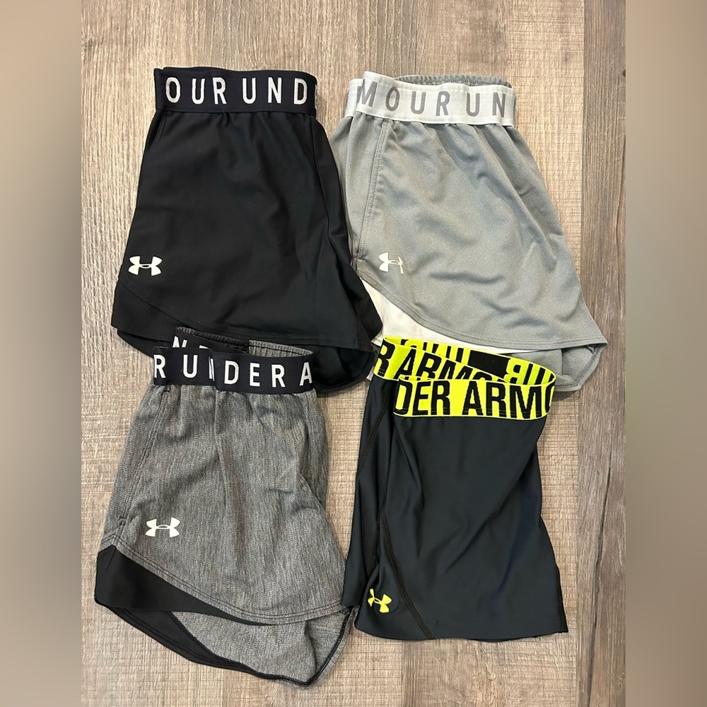 Under Armour Black and Gray Shorts Collection